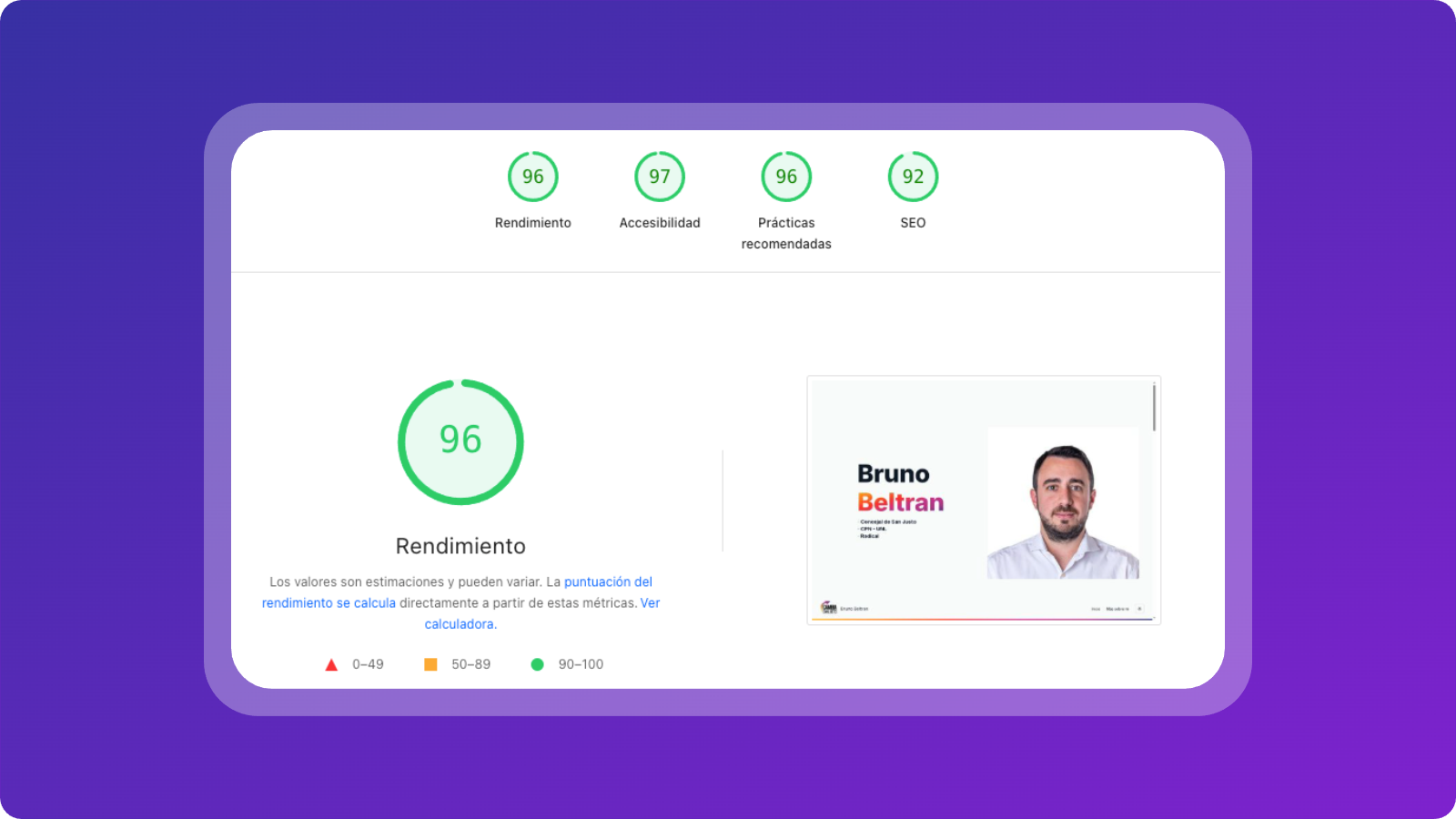 Bruno Beltran landing page screenshot