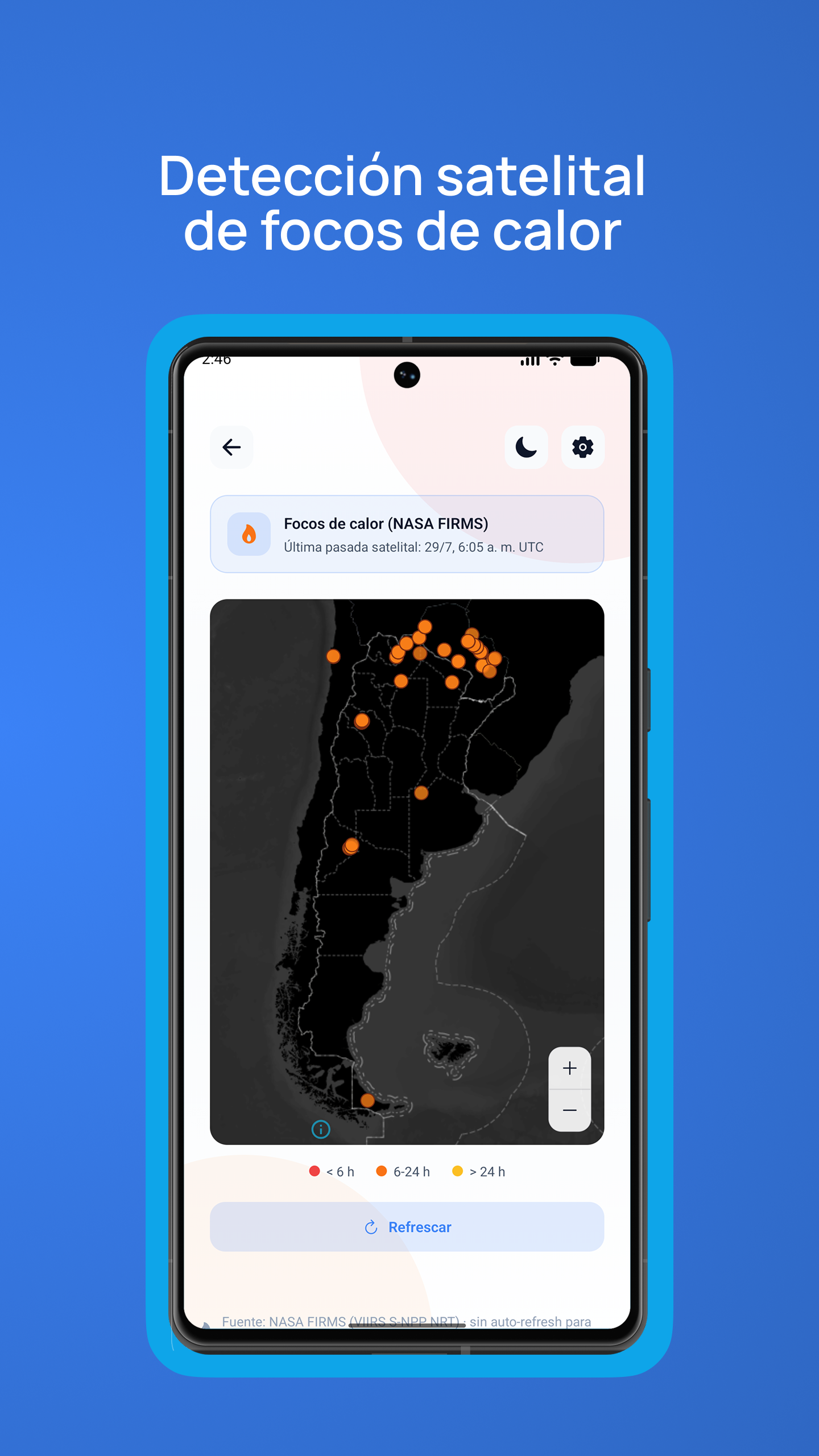 Pampero - alerts and hydrological info