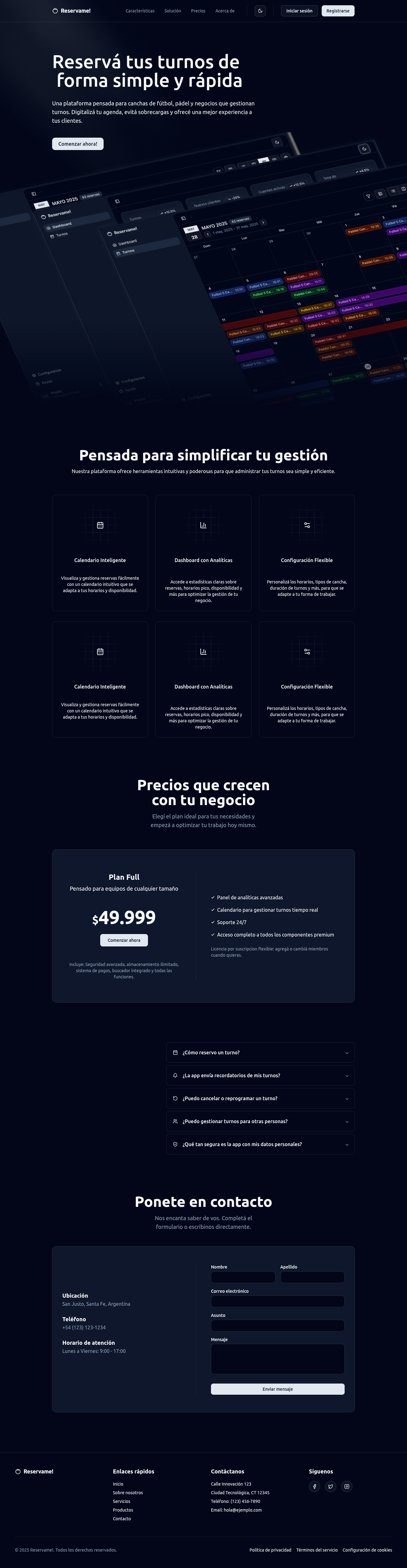 Reservame! dark