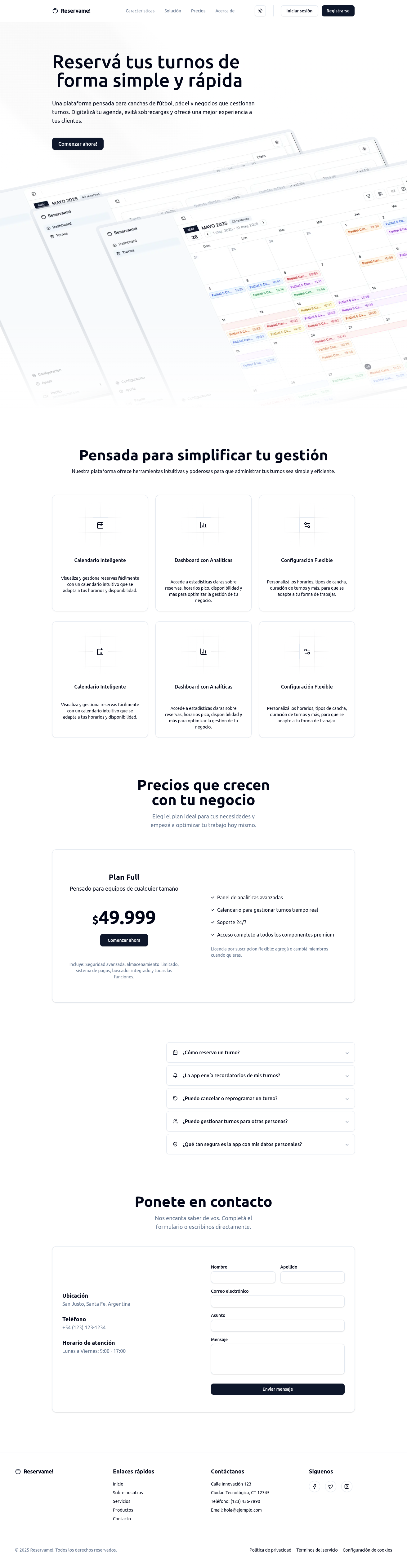 Reservame! white