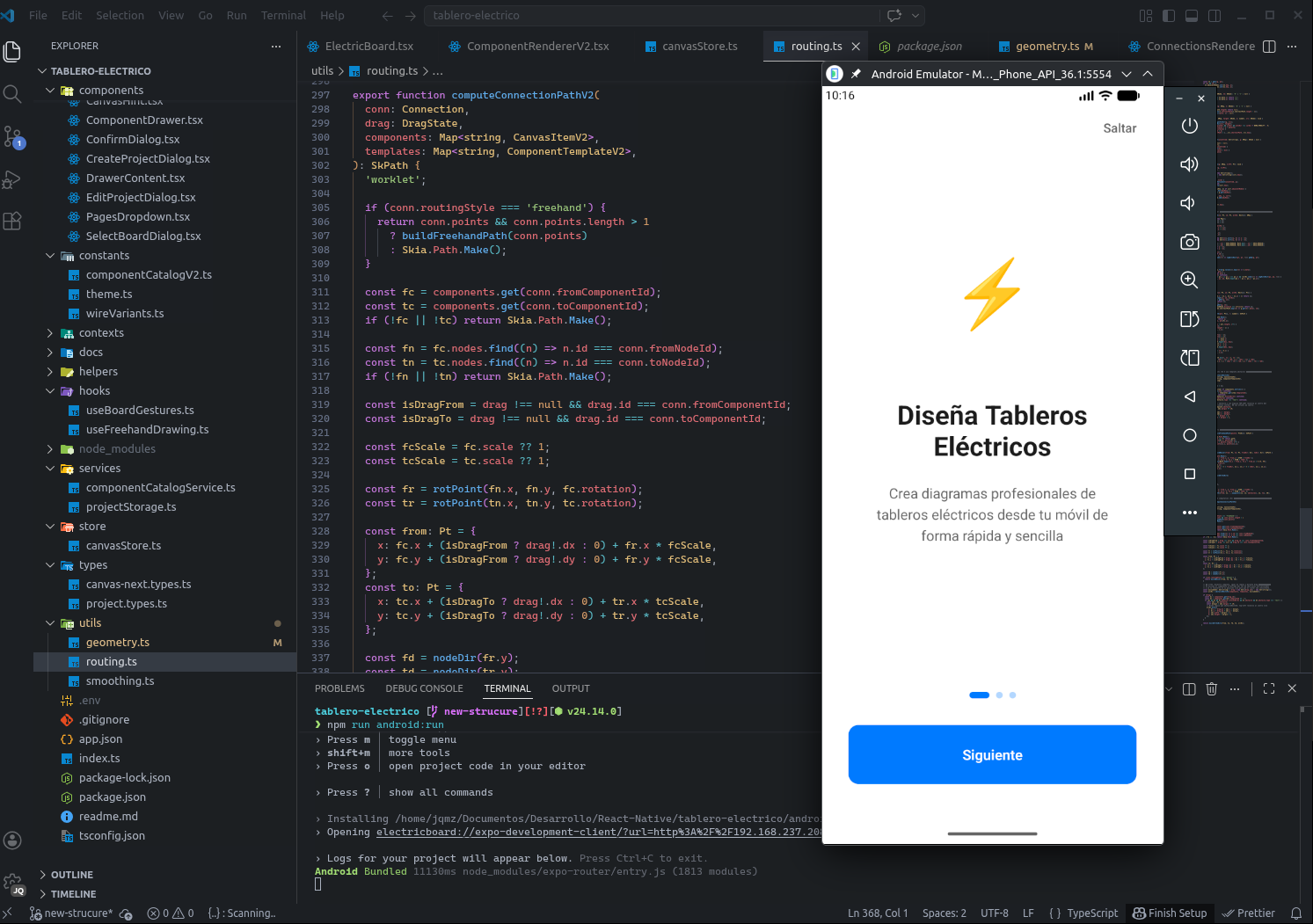 Canvas with connected components